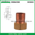 Acoplador de cobre de calidad personalizada con tapón de latón (AV8008)